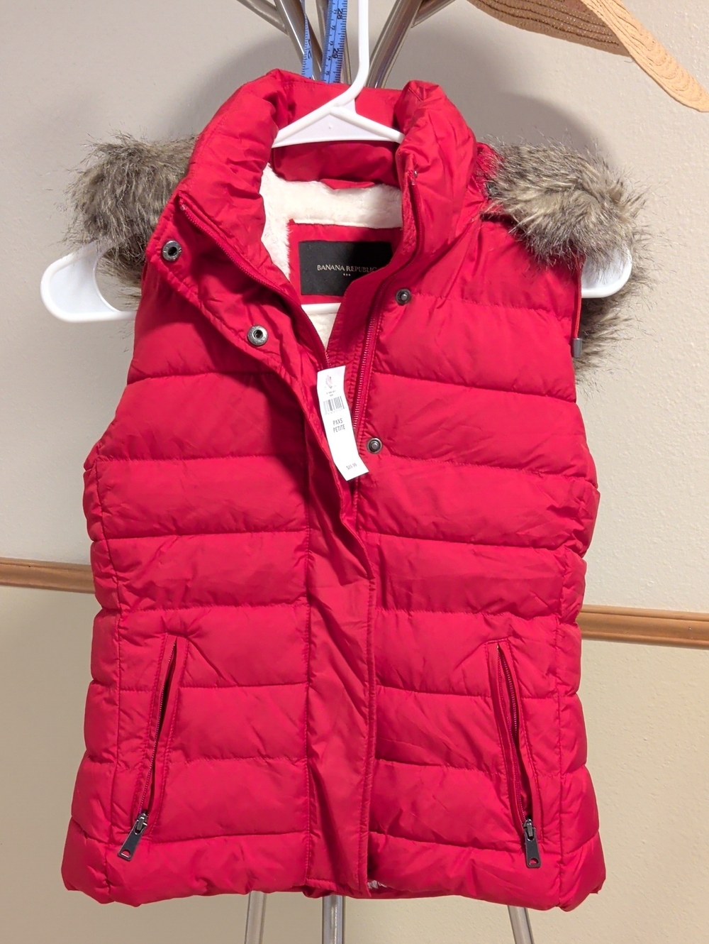 Banana Republic Red Puffer Vest